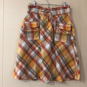 Metrostyle multicolored plaid skirt